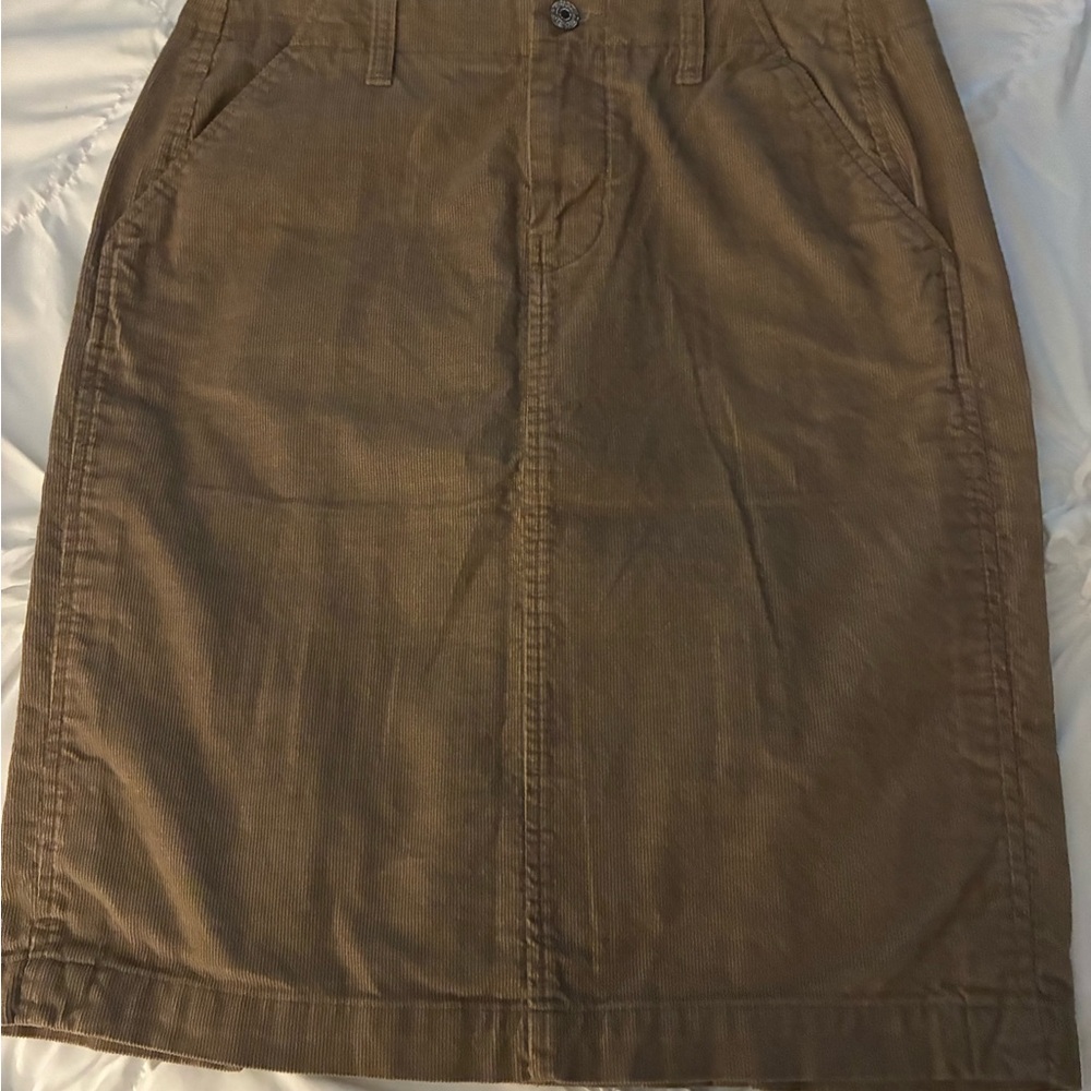 Banana Republic Classic Brown Corduroy Pencil Skirt